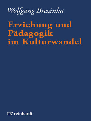 cover image of Erziehung und Pädagogik im Kulturwandel